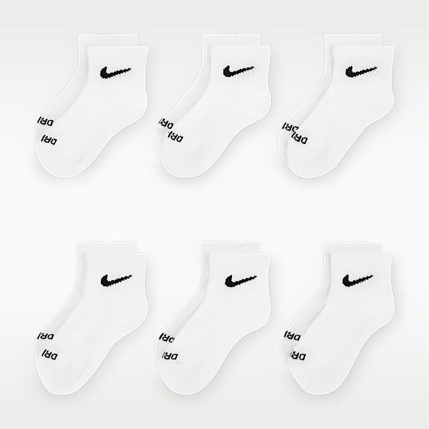 NIKE パフォーマンス ベーシックス — キッズ Dri-FIT アンクル ソックス (6足) - Image 2