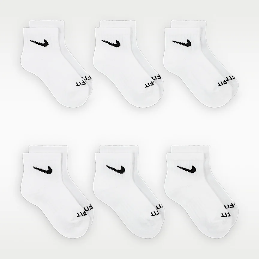NIKE パフォーマンス ベーシックス — キッズ Dri-FIT アンクル ソックス (6足) - Image 3