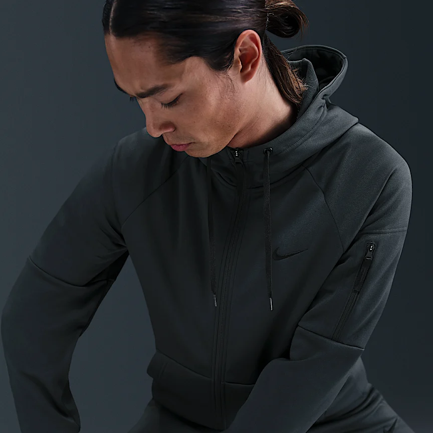 NIKE Therma-FIT — メンズ フルジップ フィットネスパーカー - Image 3