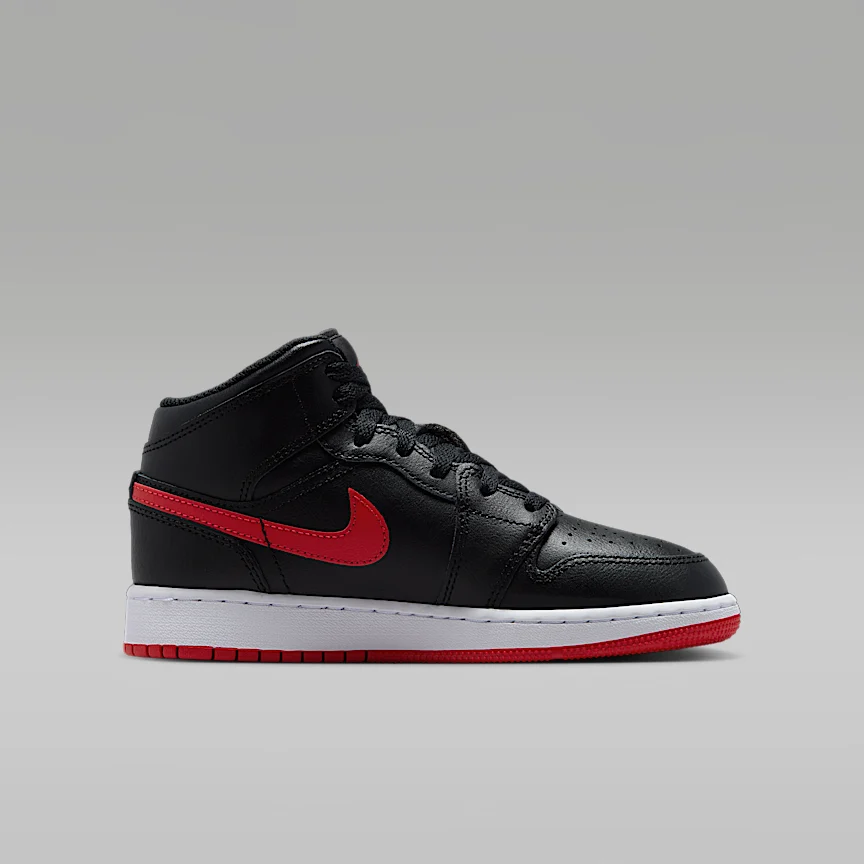 NIKE Air Jordan 1 Mid — Big Kids' Shoes - Image 3