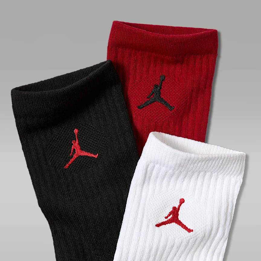 NIKE ジョーダン — エブリデイ クルー ソックス(3足) - Image 2