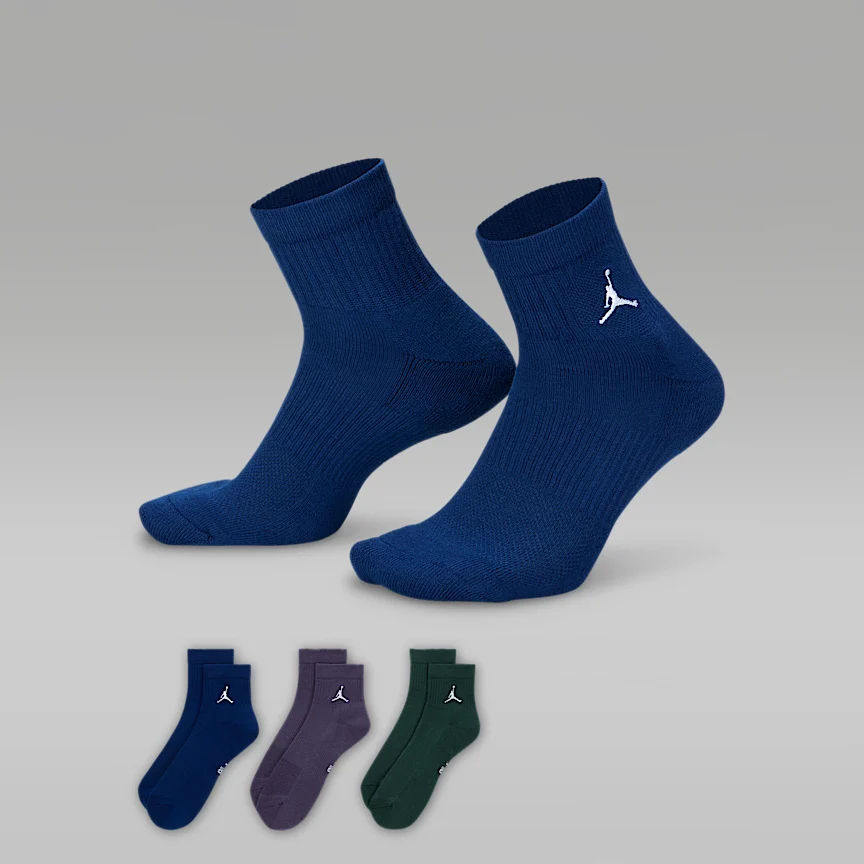 NIKE ジョーダン — エブリデイ アンクル ソックス (3足)