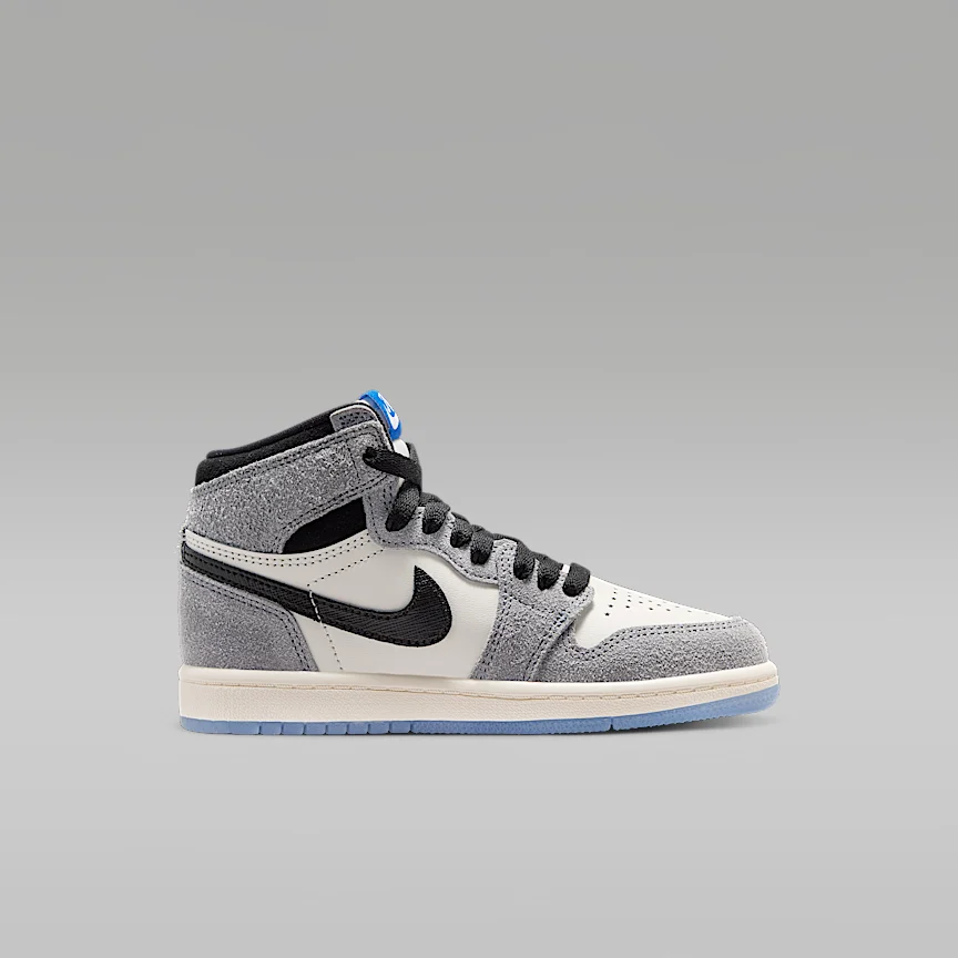 NIKE Jordan 1 Retro HIGH OG "Black & White" — Little Kids' Shoes - Image 3