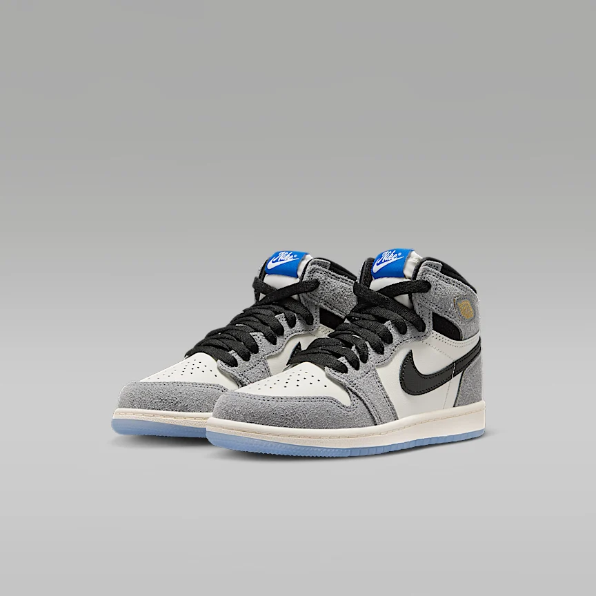 NIKE Jordan 1 Retro HIGH OG "Black & White" — Little Kids' Shoes - Image 5