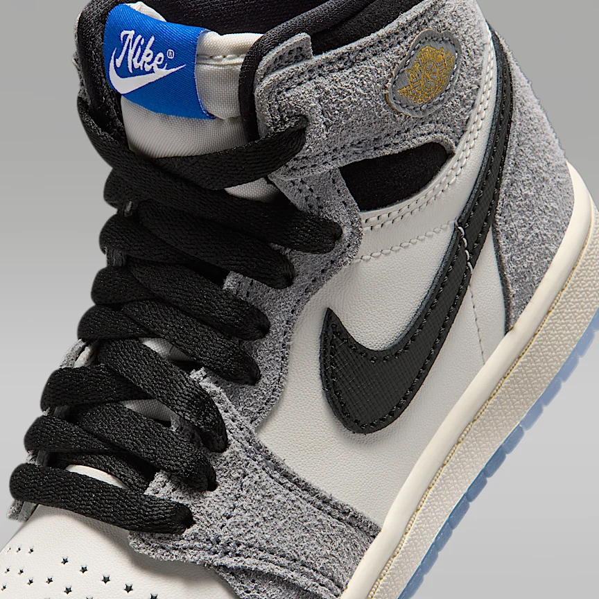 NIKE Jordan 1 Retro HIGH OG "Black & White" — Little Kids' Shoes - Image 7