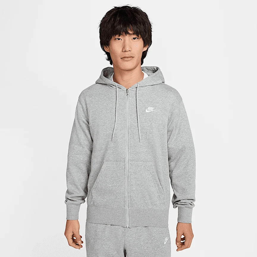 NIKE クラブ — メンズ フルジップ フレンチ テリー パーカー