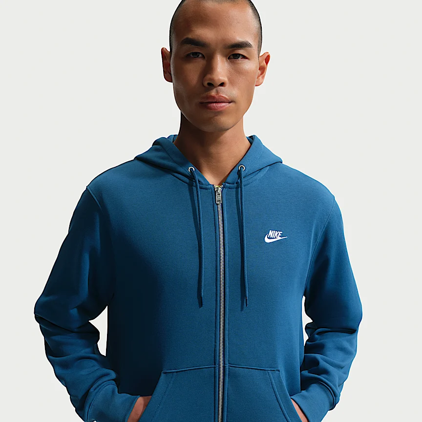 NIKE クラブ — メンズ フルジップ フレンチ テリー パーカー