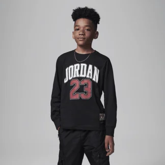NIKE ジョーダン プラクティス フライト ロングスリーブ Tシャツ — ジュニア Tシャツ
