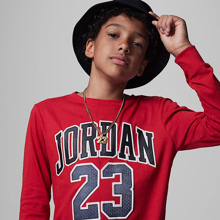 NIKE Jordan Practice Flight Long-Sleeve T-Shirt — Junior T-Shirt - Image 3