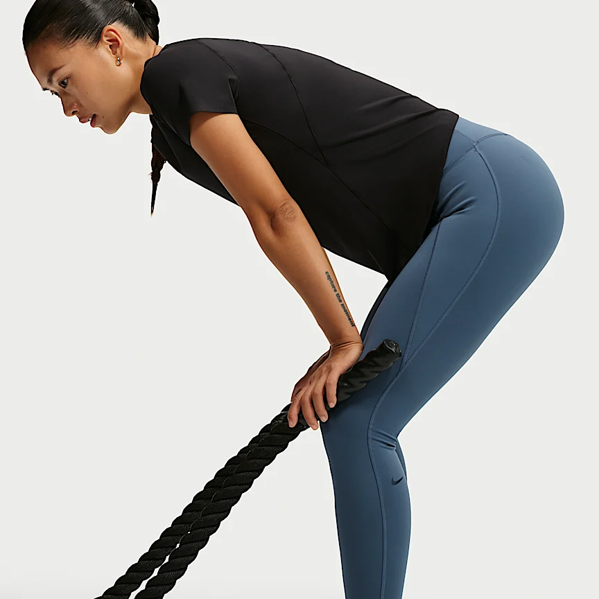 NIKE ユニバーサ — ウィメンズ ハイウエスト フルレングス (10分丈) レギンス フロントシームなし - Image 4