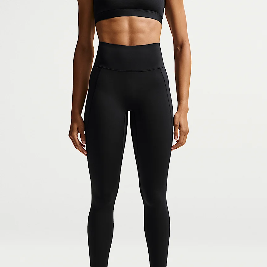 NIKE Universa — Women's High-Waisted 7/8 Leggings with No Front Seam - Image 2
