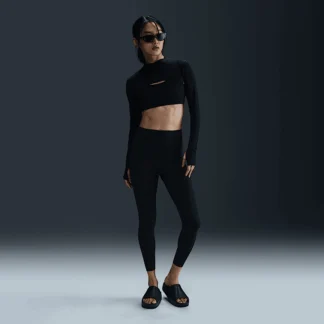 NIKE ユニバーサ — ウィメンズ ハイウエスト アンクル (9分丈) レギンス フロントシームなし