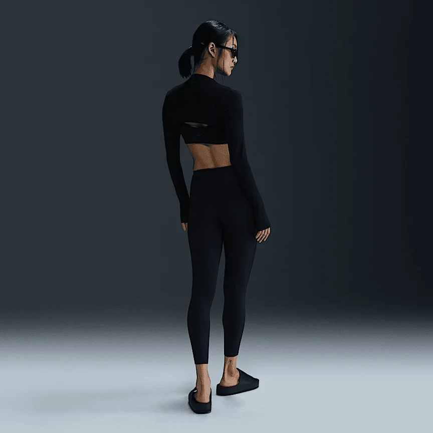 NIKE ユニバーサ — ウィメンズ ハイウエスト アンクル (9分丈) レギンス フロントシームなし - Image 4