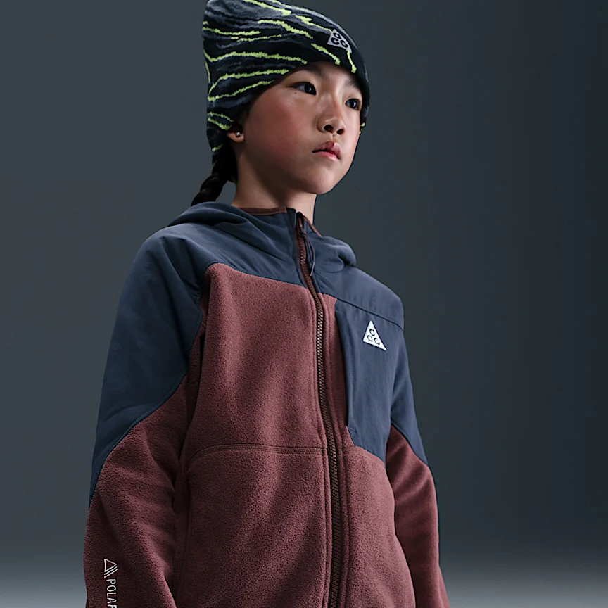 NIKE ACG "Wolf Tree" — Big Kid's Polartec® Full-Zip Hoodie - Image 2