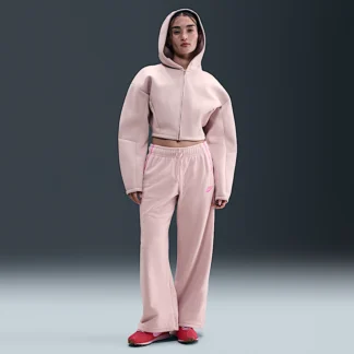 NIKE スポーツウェア クラブ フリース — ウィメンズ ミッドライズ ワイドレッグ コージーパンツ