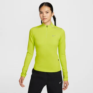 NIKE スウィフト — ウィメンズ Therma-FIT ADV 1/4ジップ ランニングトップ リフレクティブ (再帰反射) デザインのアクセント付き