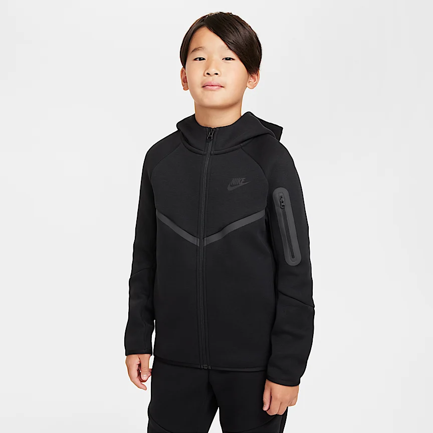 NIKE Sportswear Tech Fleece — Big Kids' Full-Zip Hoodie