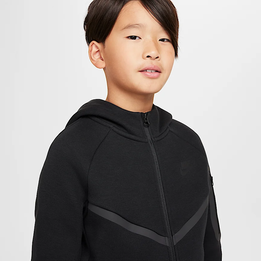 NIKE Sportswear Tech Fleece — Big Kids' Full-Zip Hoodie - Image 3