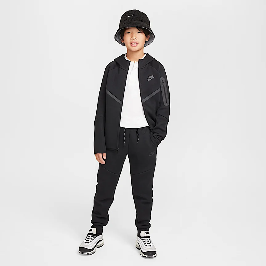 NIKE Sportswear Tech Fleece — Big Kids' Full-Zip Hoodie - Image 6