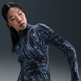 NIKE スウィフト — ウィメンズ Dri-FIT UV 1/2ジップ プリント ランニングトップ