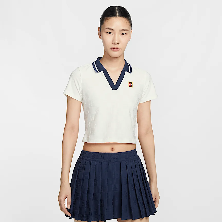 NIKE NikeCourt Courtコレクション — ウィメンズ Dri-FIT クロップド テニスポロ
