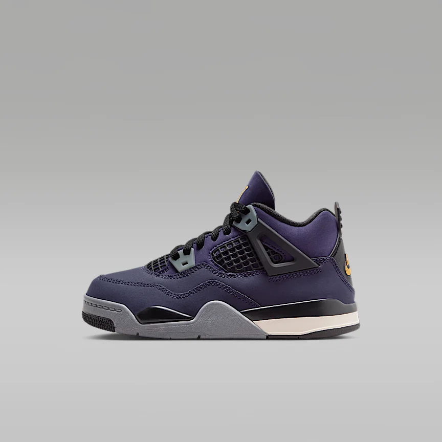 NIKE ジョーダン 4 レトロ "Imperial Purple" — リトルキッズシューズ