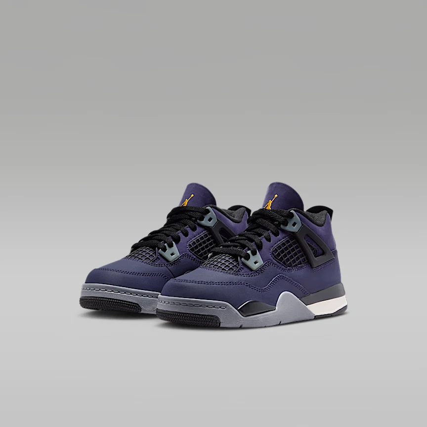 NIKE ジョーダン 4 レトロ "Imperial Purple" — リトルキッズシューズ - Image 5