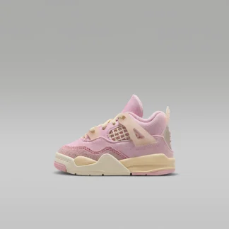 NIKE ジョーダン 4 レトロ “Pearl Pink and Iced Carmine” — ベビーシューズ