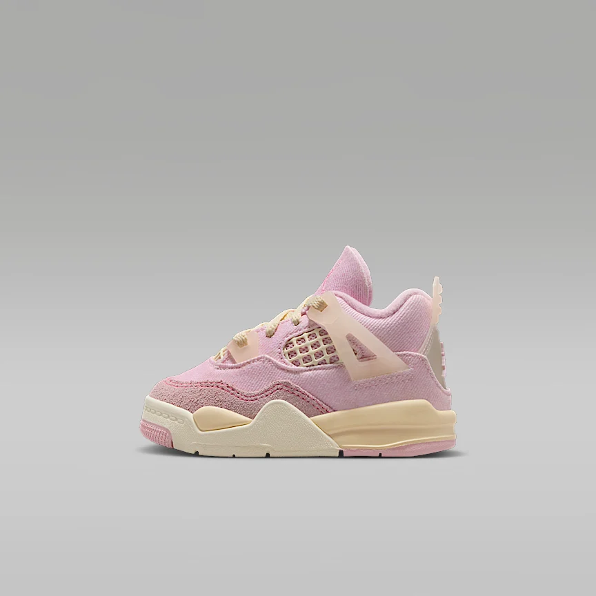 NIKE ジョーダン 4 レトロ “Pearl Pink and Iced Carmine” — ベビーシューズ