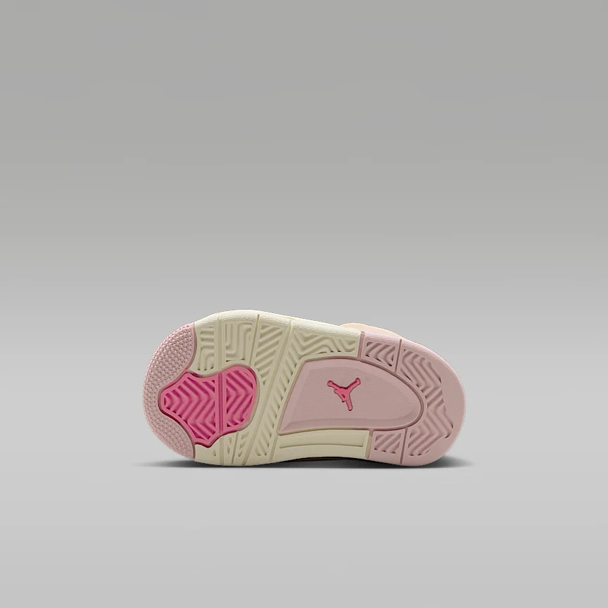 NIKE ジョーダン 4 レトロ “Pearl Pink and Iced Carmine” — ベビーシューズ - Image 2