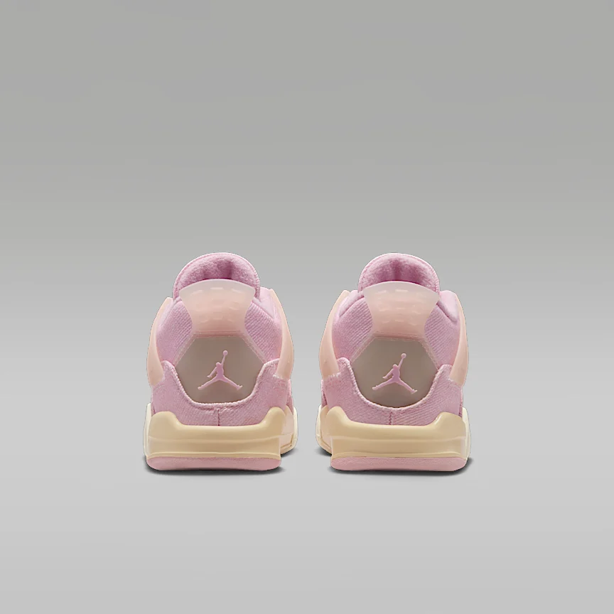 NIKE ジョーダン 4 レトロ “Pearl Pink and Iced Carmine” — ベビーシューズ - Image 6