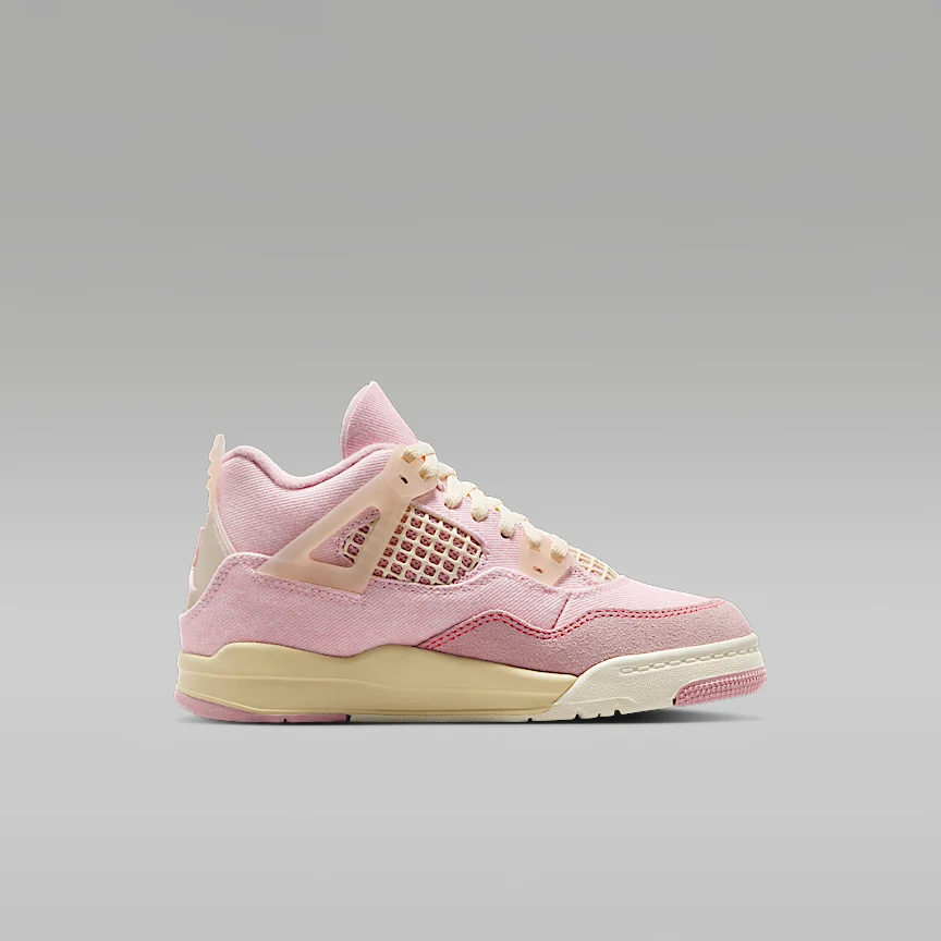 NIKE ジョーダン 4 レトロ “Pearl Pink and Iced Carmine” — リトルキッズシューズ - Image 3