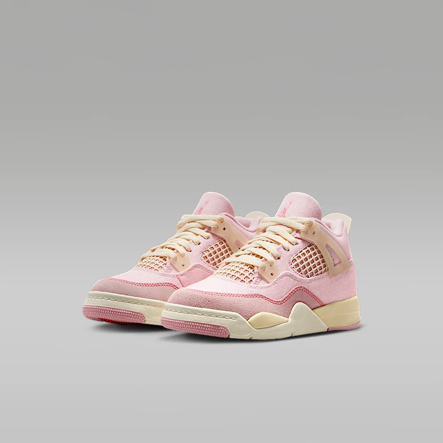 NIKE ジョーダン 4 レトロ “Pearl Pink and Iced Carmine” — リトルキッズシューズ - Image 5