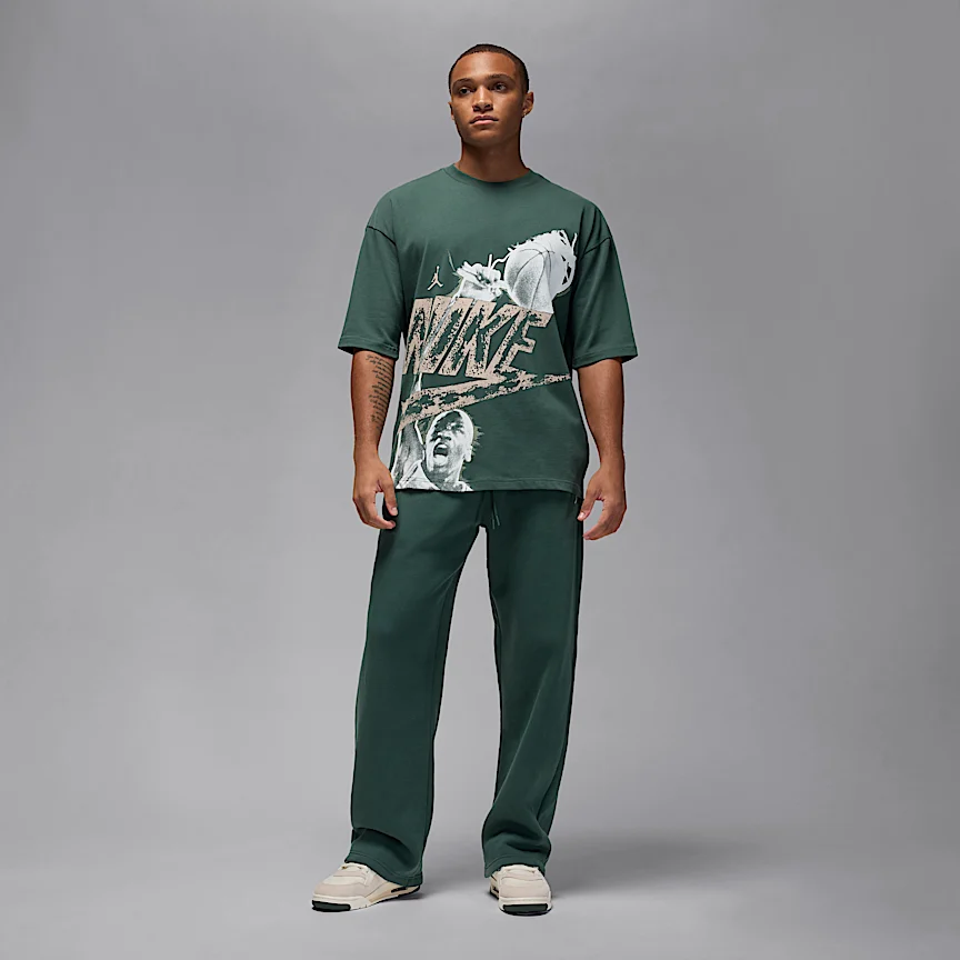 NIKE ジョーダン ブルックリン フリース — メンズ オーバーサイズド オープンヘム パンツ - Image 5