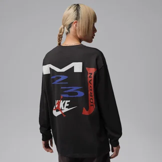 NIKE ジョーダン フライト — ウィメンズ オーバーサイズド ロングスリーブ Tシャツ