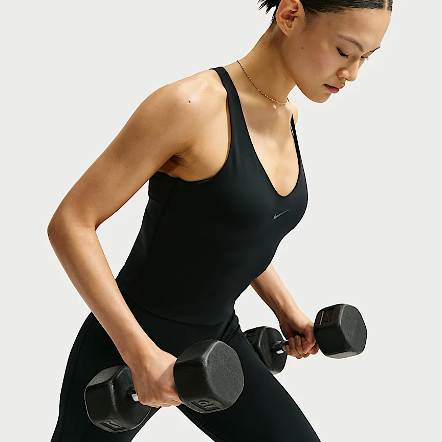 NIKE ユニバーサ — ウィメンズ ミディアムサポート パッディド スポーツブラ タンクトップ - Image 3