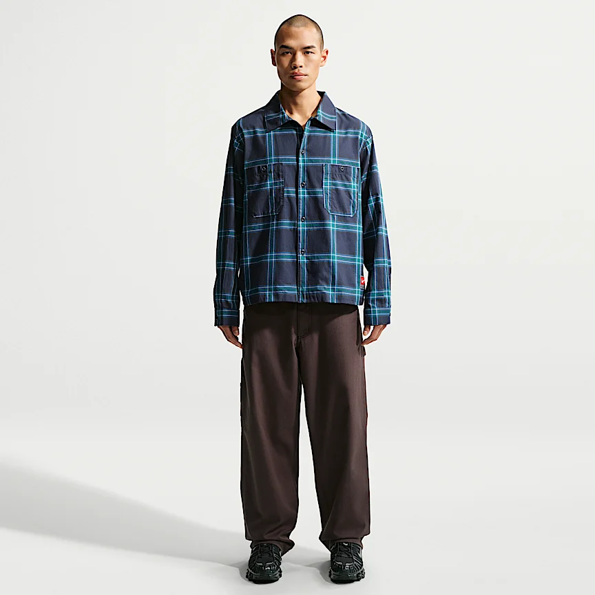 NIKE Life — メンズ ロングスリーブ フランネル シャツ - Image 4