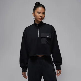 NIKE Jordan Brooklyn Fleece — Women's 1/4Zip HighKu MaiKu Tops
