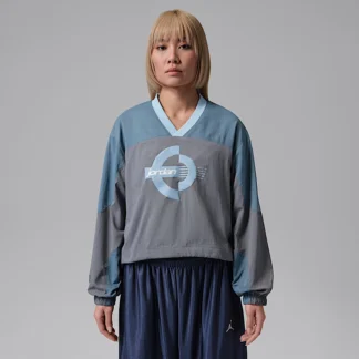 NIKE ジョーダン ブルックリン — ウィメンズ ウーブン ロングスリーブ グラフィック プルオーバー