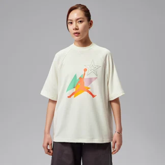 NIKE ジョーダン ブルックリン フリース — ウィメンズ フレンチテリー ショートスリーブ Tシャツ