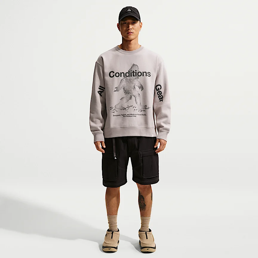 NIKE ACG "Tuff Fleece" — メンズ Therma-FIT プルオーバー クルーネック スウェットシャツ - Image 4