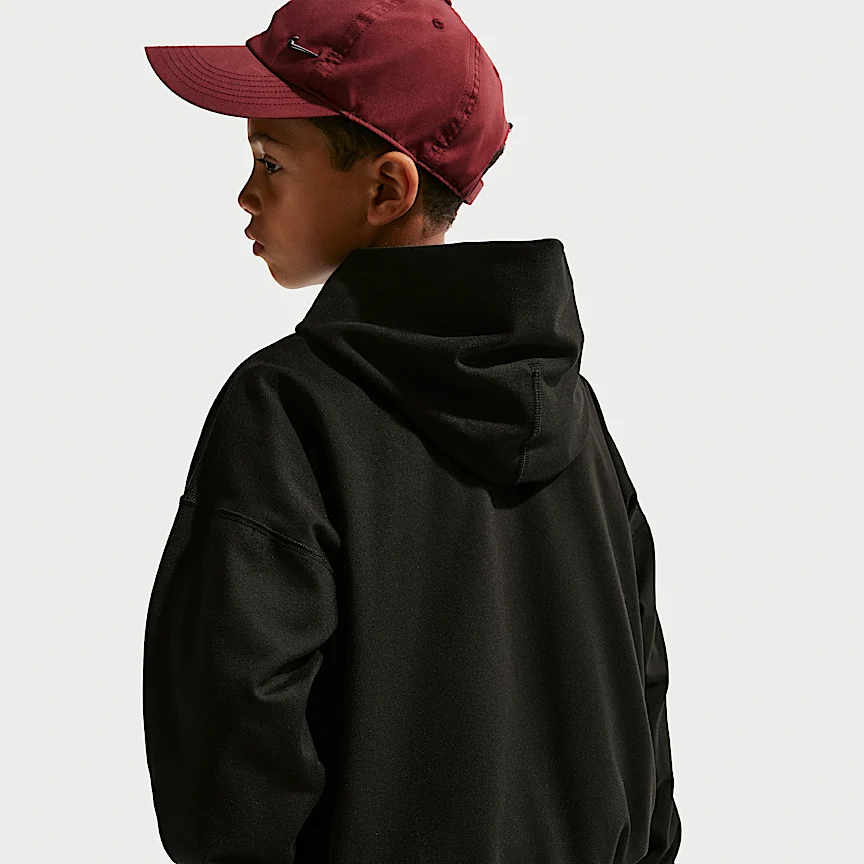 NIKE Pro — Big Kids' (Boys') Dri-FIT Fleece Pullover Hoodie - Image 2