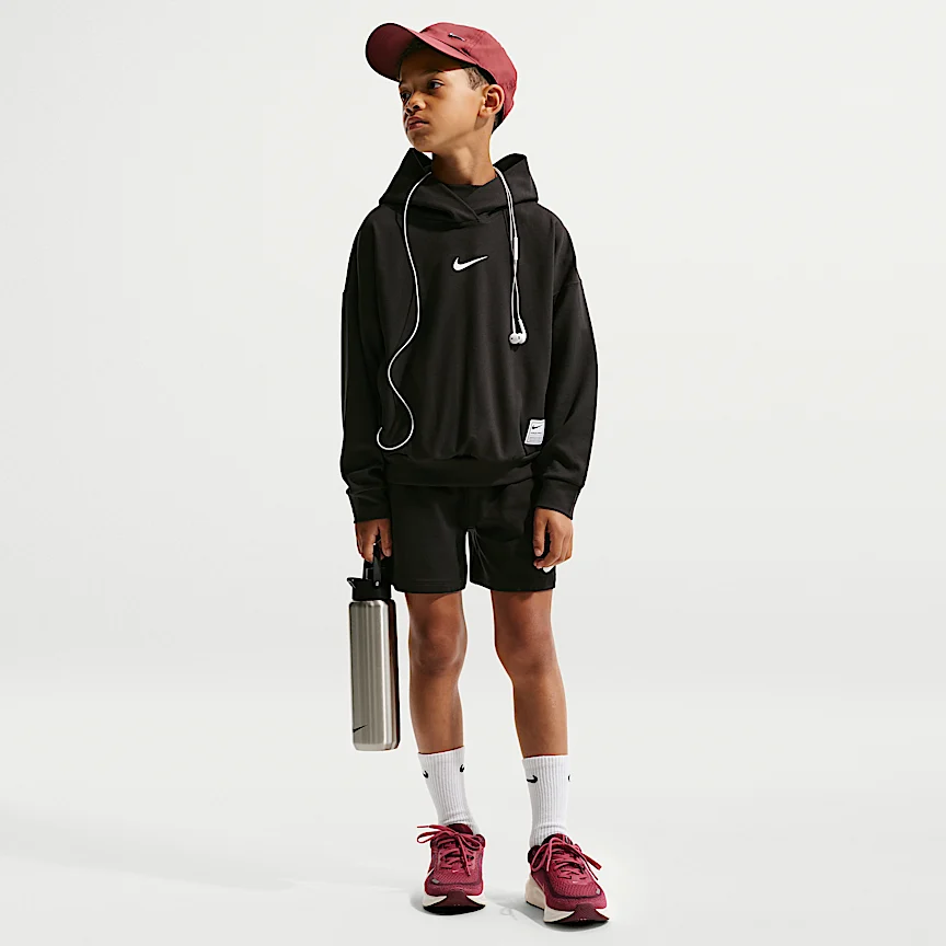 NIKE Pro — Big Kids' (Boys') Dri-FIT Fleece Pullover Hoodie - Image 4