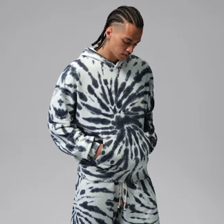 NIKE Jordan Brooklyn Fleece — Men's Tie-Dye Pullover Festival Hoodie