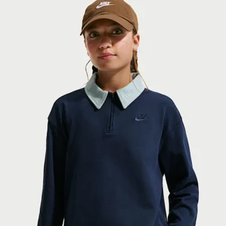 NIKE Sportswear Collection — Big Kids' (Girls') Long-Sleeve Polo Top