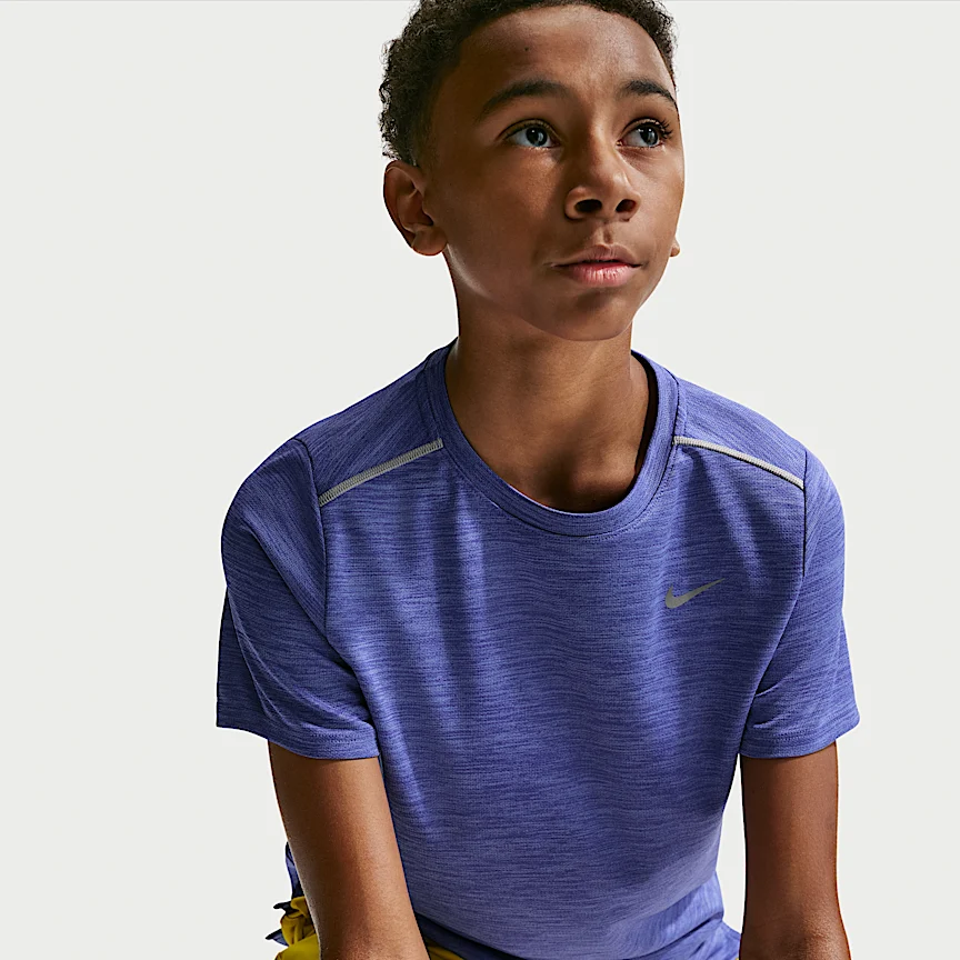 NIKE Miler — Big Kids' Dri-FIT Short-Sleeve Top - Image 3