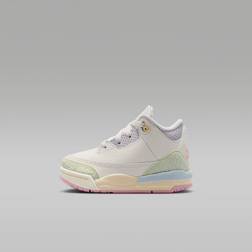 NIKE Jordan 3 Retro "Sail and Jade Aura" — Baby Shoes