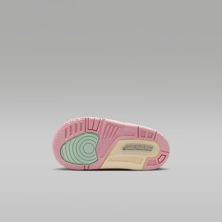 NIKE Jordan 3 Retro "Sail and Jade Aura" — Baby Shoes - Image 2