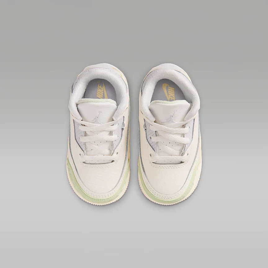 NIKE Jordan 3 Retro "Sail and Jade Aura" — Baby Shoes - Image 4