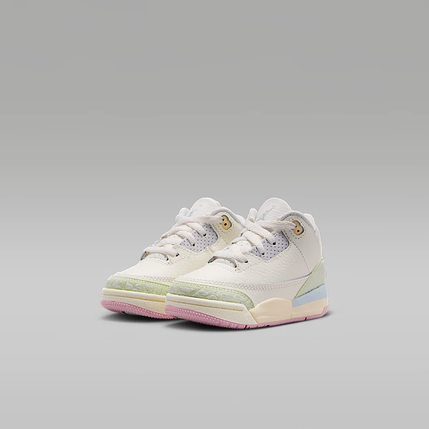 NIKE Jordan 3 Retro "Sail and Jade Aura" — Baby Shoes - Image 5